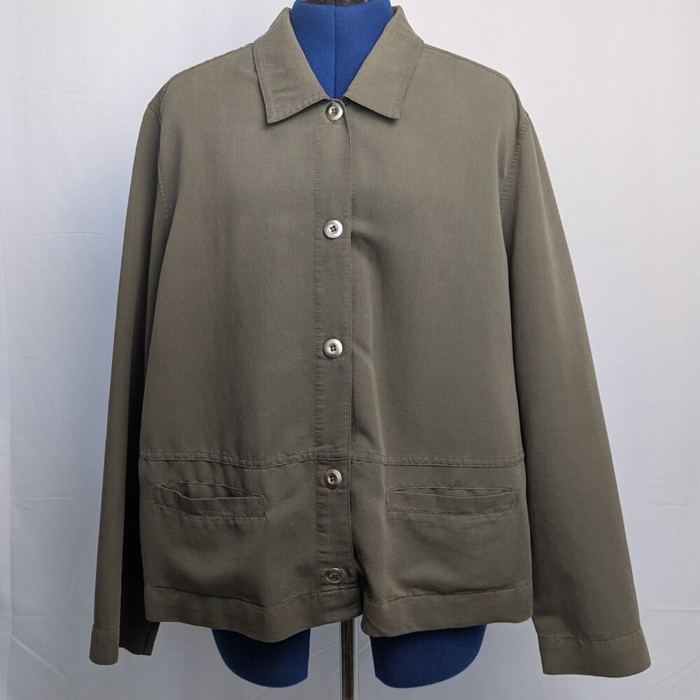 Green Button Down Top - image 2